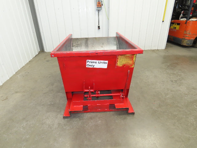 Wright 1/2 YD Self Dumping Hopper 3000lbs Trash Recycle 10 Gauge Bin Bump Dump