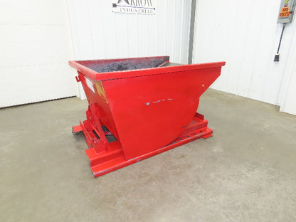 Wright 1/2 YD Self Dumping Hopper 3000lbs Trash Recycle 10 Gauge Bin Bump Dump