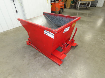Wright 1/2 YD Self Dumping Hopper 3000lbs Trash Recycle 10 Gauge Bin Bump Dump