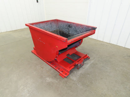 Wright 1/2 YD Self Dumping Hopper 3000lbs Trash Recycle 10 Gauge Bin Bump Dump