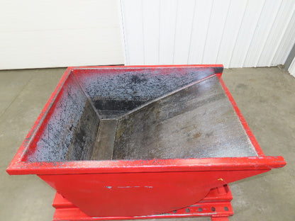 Wright 1/2 YD Self Dumping Hopper 3000lbs Trash Recycle 10 Gauge Bin Bump Dump