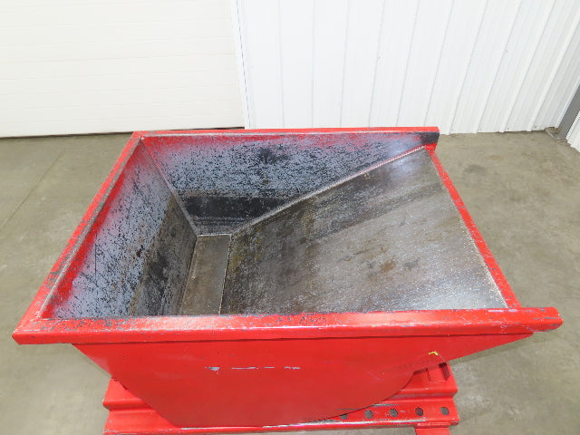 Wright 1/2 YD Self Dumping Hopper 3000lbs Trash Recycle 10 Gauge Bin Bump Dump