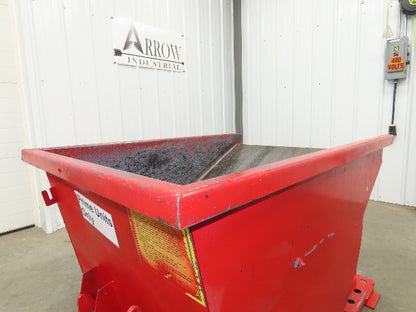 Wright 1/2 YD Self Dumping Hopper 3000lbs Trash Recycle 10 Gauge Bin Bump Dump
