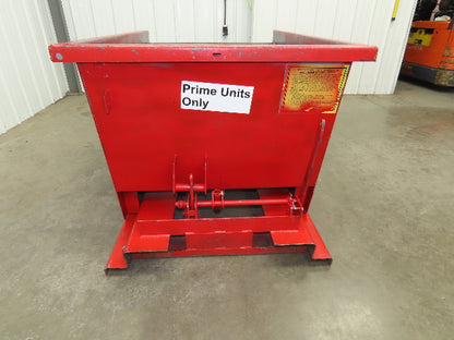Wright 1/2 YD Self Dumping Hopper 3000lbs Trash Recycle 10 Gauge Bin Bump Dump