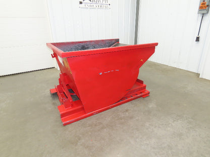 Wright 1/2 YD Self Dumping Hopper 3000lbs Trash Recycle 10 Gauge Bin Bump Dump