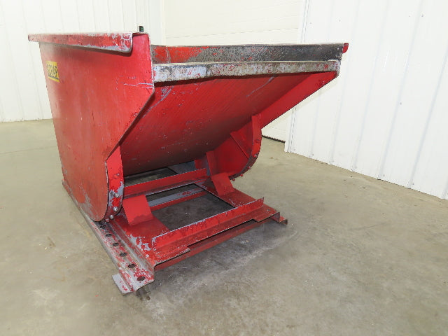 Wright 10055 Self Dumping Hopper 1 Yd Capacity 4000lb 10 Gauge Steel