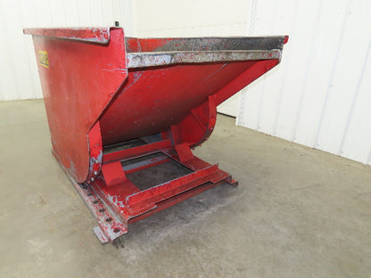 Wright 10055 Self Dumping Hopper 1 Yd Capacity 4000lb 10 Gauge Steel