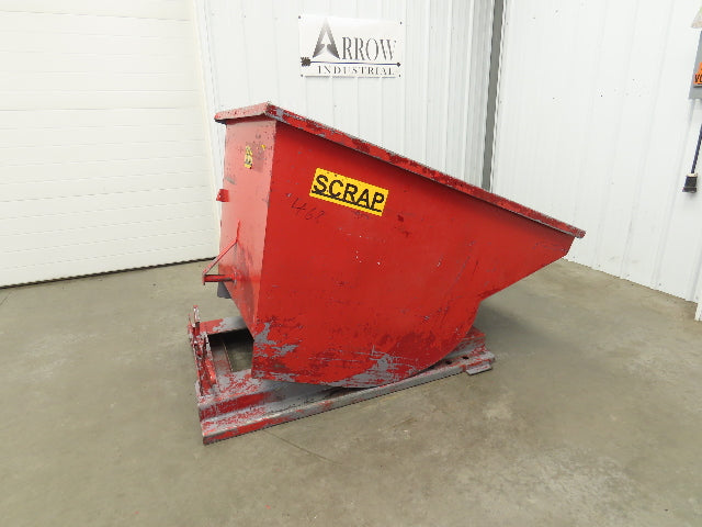 Wright 10055 Self Dumping Hopper 1 Yd Capacity 4000lb 10 Gauge Steel