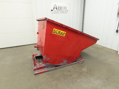 Wright 10055 Self Dumping Hopper 1 Yd Capacity 4000lb 10 Gauge Steel