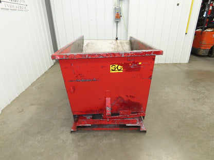 Wright 10055 Self Dumping Hopper 1 Yd Capacity 4000lb 10 Gauge Steel