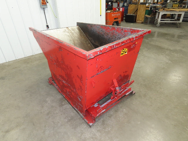 Wright 10055 Self Dumping Hopper 1 Yd Capacity 4000lb 10 Gauge Steel