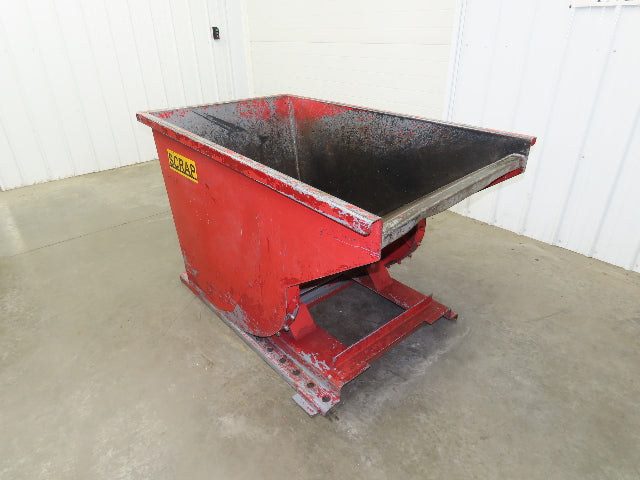 Wright 10055 Self Dumping Hopper 1 Yd Capacity 4000lb 10 Gauge Steel
