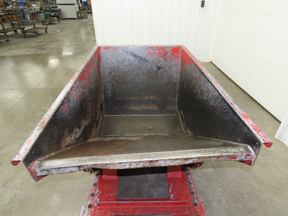 Wright 10055 Self Dumping Hopper 1 Yd Capacity 4000lb 10 Gauge Steel