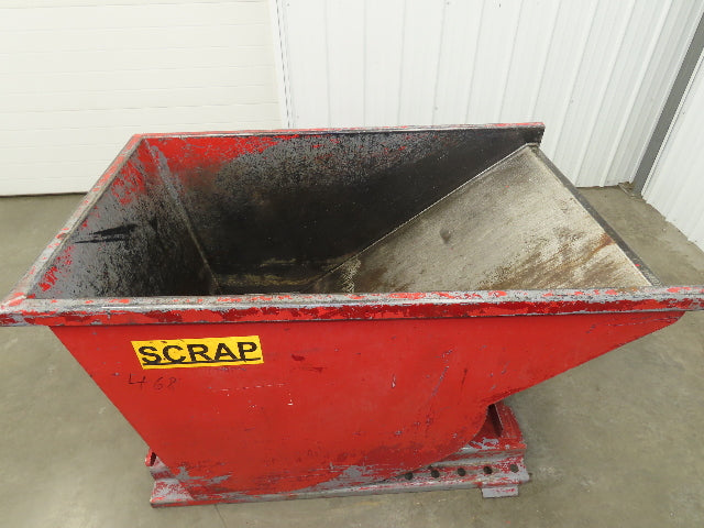 Wright 10055 Self Dumping Hopper 1 Yd Capacity 4000lb 10 Gauge Steel
