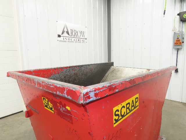 Wright 10055 Self Dumping Hopper 1 Yd Capacity 4000lb 10 Gauge Steel
