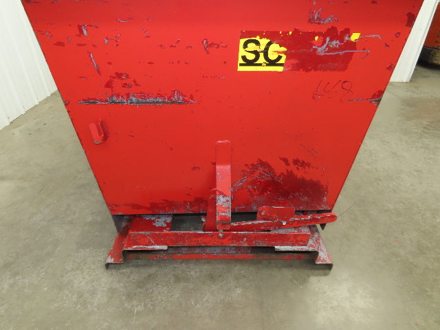 Wright 10055 Self Dumping Hopper 1 Yd Capacity 4000lb 10 Gauge Steel