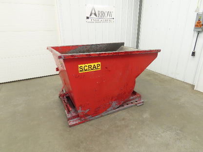Wright 10055 Self Dumping Hopper 1 Yd Capacity 4000lb 10 Gauge Steel