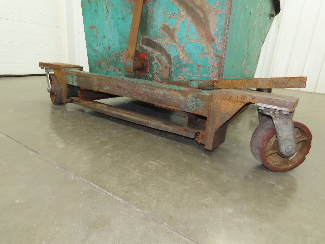 Wright Self Dumping Hopper 1 Yd Capacity 7000lb 7 Gauge Steel With Casters