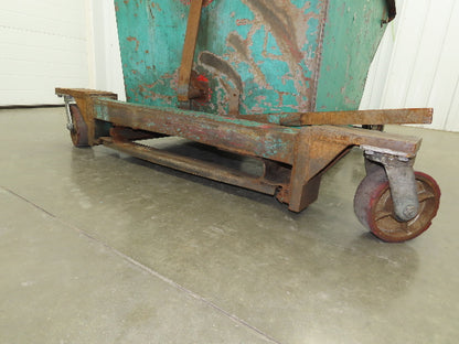 Wright Self Dumping Hopper 1 Yd Capacity 7000lb 7 Gauge Steel With Casters