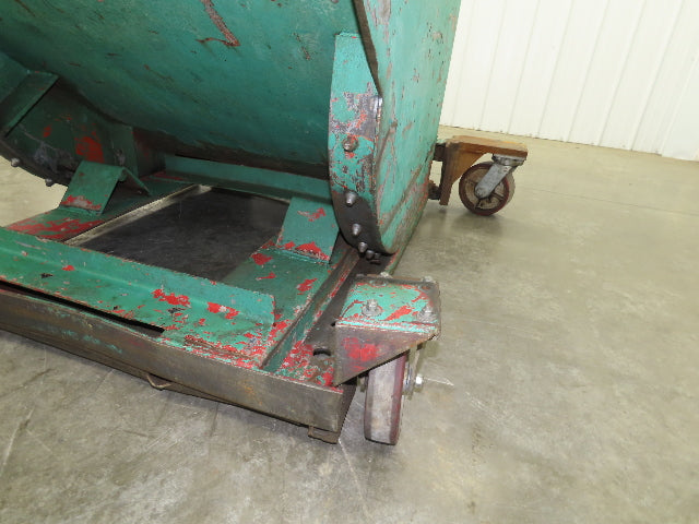 Wright Self Dumping Hopper 1 Yd Capacity 7000lb 7 Gauge Steel With Casters