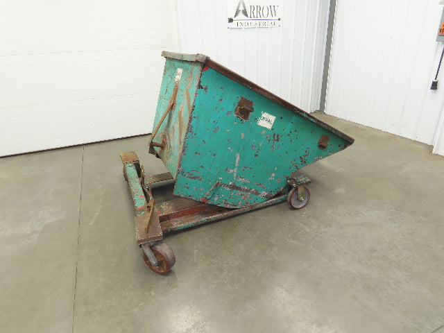 Wright Self Dumping Hopper 1 Yd Capacity 7000lb 7 Gauge Steel With Casters