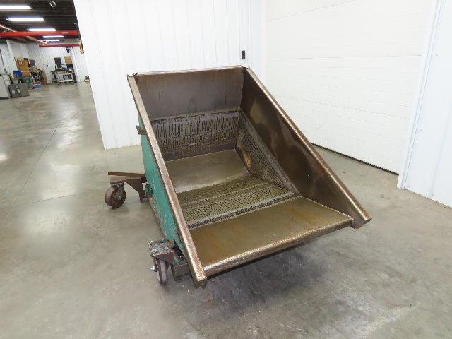 Wright Self Dumping Hopper 1 Yd Capacity 7000lb 7 Gauge Steel With Casters