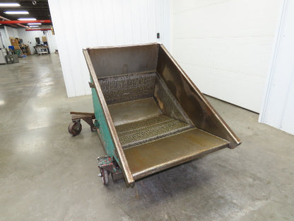 Wright Self Dumping Hopper 1 Yd Capacity 7000lb 7 Gauge Steel With Casters