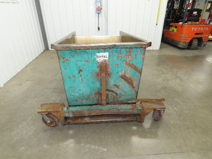 Wright Self Dumping Hopper 1 Yd Capacity 7000lb 7 Gauge Steel With Casters