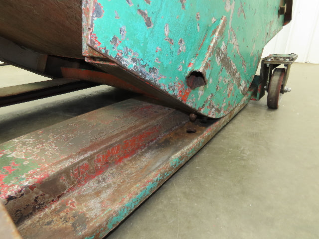 Wright Self Dumping Hopper 1 Yd Capacity 7000lb 7 Gauge Steel With Casters