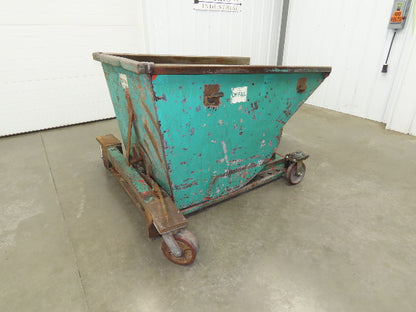 Wright Self Dumping Hopper 1 Yd Capacity 7000lb 7 Gauge Steel With Casters