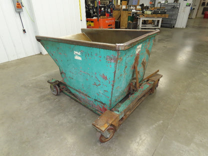 Wright Self Dumping Hopper 1 Yd Capacity 7000lb 7 Gauge Steel With Casters