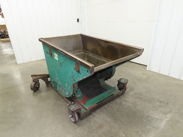 Wright Self Dumping Hopper 1 Yd Capacity 7000lb 7 Gauge Steel With Casters