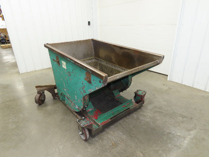 Wright Self Dumping Hopper 1 Yd Capacity 7000lb 7 Gauge Steel With Casters