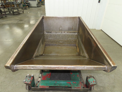 Wright Self Dumping Hopper 1 Yd Capacity 7000lb 7 Gauge Steel With Casters