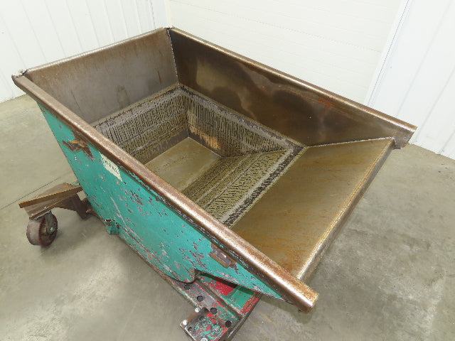 Wright Self Dumping Hopper 1 Yd Capacity 7000lb 7 Gauge Steel With Casters