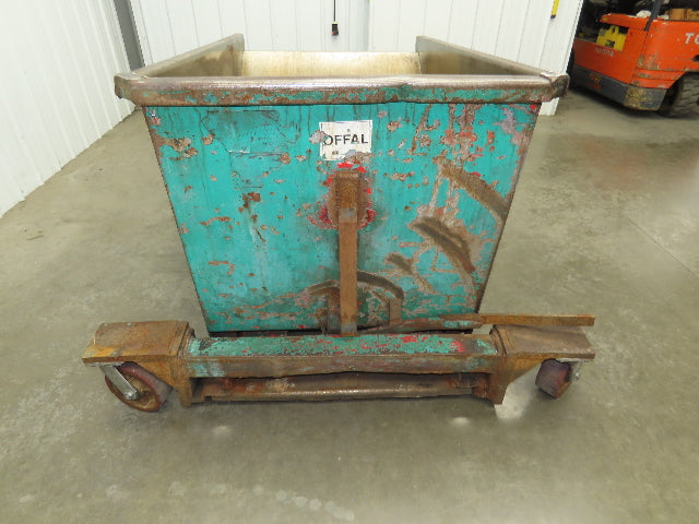 Wright Self Dumping Hopper 1 Yd Capacity 7000lb 7 Gauge Steel With Casters