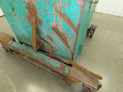 Wright Self Dumping Hopper 1 Yd Capacity 7000lb 7 Gauge Steel With Casters