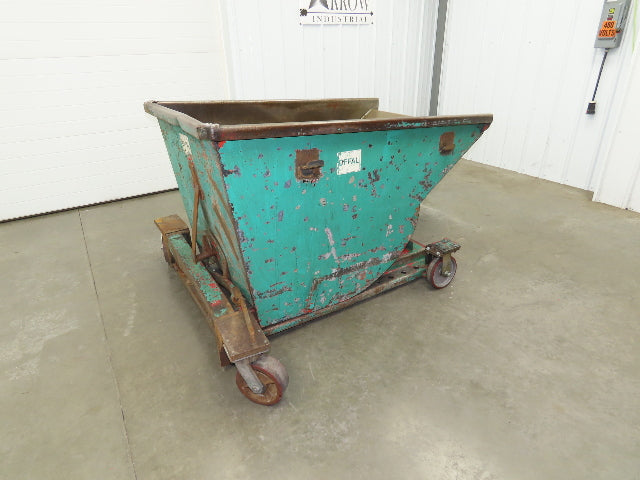 Wright Self Dumping Hopper 1 Yd Capacity 7000lb 7 Gauge Steel With Casters
