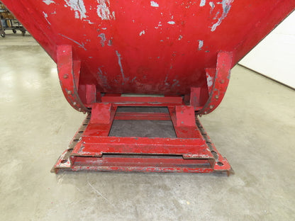 Wright 10055 Self Dumping Hopper 1 Yd Capacity 4000lb 10 Gauge Steel