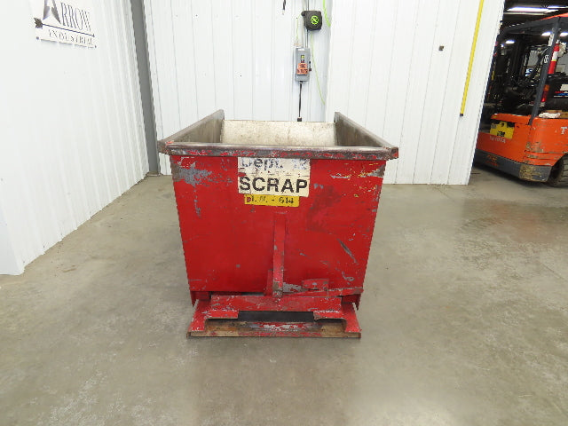 Wright 10055 Self Dumping Hopper 1 Yd Capacity 4000lb 10 Gauge Steel
