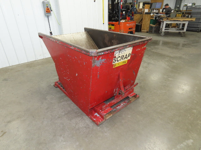 Wright 10055 Self Dumping Hopper 1 Yd Capacity 4000lb 10 Gauge Steel