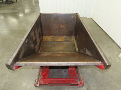 Wright 10055 Self Dumping Hopper 1 Yd Capacity 4000lb 10 Gauge Steel