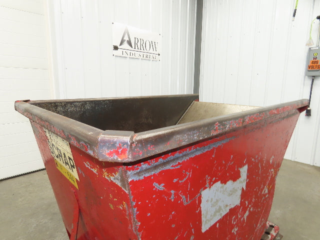 Wright 10055 Self Dumping Hopper 1 Yd Capacity 4000lb 10 Gauge Steel