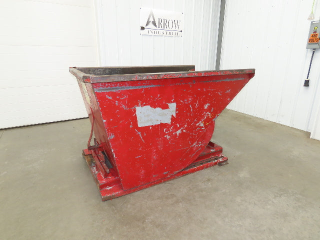 Wright 10055 Self Dumping Hopper 1 Yd Capacity 4000lb 10 Gauge Steel