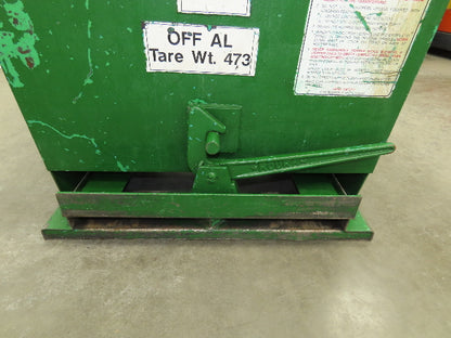 Roura Self Dumping Hopper 1/2 Yard Forklift Steel Dumpster 50x38x32" 2000LBS
