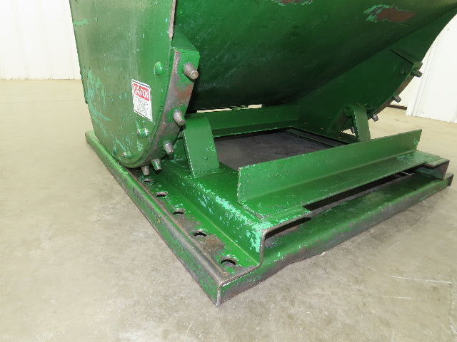 Roura Self Dumping Hopper 1/2 Yard Forklift Steel Dumpster 50x38x32" 2000LBS