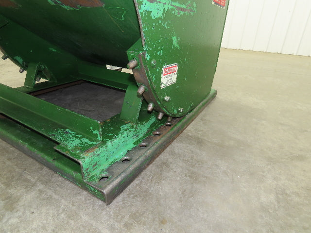 Roura Self Dumping Hopper 1/2 Yard Forklift Steel Dumpster 50x38x32" 2000LBS