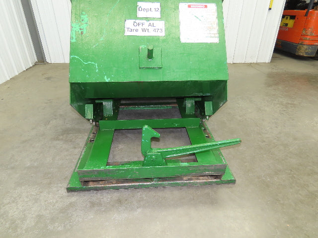 Roura Self Dumping Hopper 1/2 Yard Forklift Steel Dumpster 50x38x32" 2000LBS