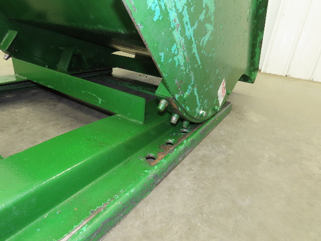 Roura Self Dumping Hopper 1/2 Yard Forklift Steel Dumpster 50x38x32" 2000LBS