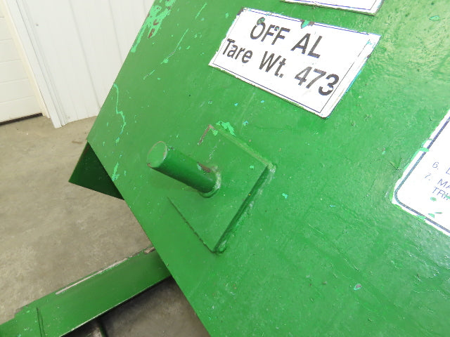 Roura Self Dumping Hopper 1/2 Yard Forklift Steel Dumpster 50x38x32" 2000LBS